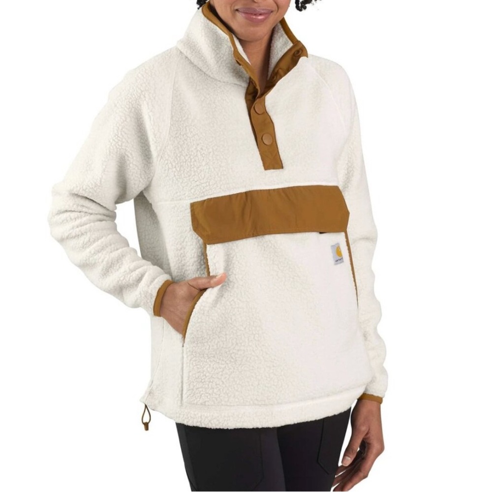 Carhartt Fleece Pullover with Brown Accents
